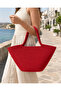 Women's Handmade Red Straw-Look Knitted Bag – Shoulder and Hand Bag with 3 Size Options, Beach and Daily Use - 4