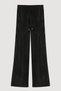 Elastic Waist Wide Leg Black Women's Trousers Pnt00454 - 2