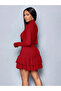 Women's Long Sleeve Turtleneck Mini Ruffle Sandy Dress - 5