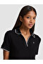 Black Regular Fit Polo Collar Knitted Dress 50324589-Vr046 - 2