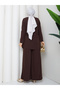 Sandy Fabric Buckle Double Suit – Comfortable Fit Wide-Legged Hijab Suit – 4 Color Options - 6