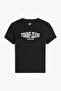 Tjw Slim Sh Wavy Flag Patterned Short Sleeve Women's Black T-Shirt - 5
