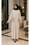 Standard Ferace with Zippered Cuffs and Pockets, with Sequin Detail, Loose Cut, Can Be Weared in Sizes 40-48. - 7