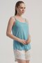Women's Thin Strap Blue Shorts Pajama Set C5T3N2215 - 2