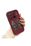 Mi 15t Pro Compatible Case Camera Protector Claret Red Silicone Couple Phone Case Bow Tie Pattern - 2