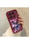 Mi 14t Pro Compatible Case Camera Protector Burgundy Silicone Couple Phone Case Butterfly Pattern - 3
