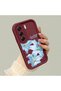 Tecno Camon 40 Pro 5g Compatible Case Camera Protector Burgundy Silicone Couple Phone Case Floral Pattern - 3