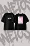 Ariana Grande_155 Design Back Printed Cotton Black Oversize T-Shirt