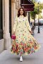 Women's Buttoned Floral Patterned Modal Yellow Dress - 2