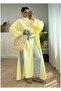 Poplin Fabric High Collar Oversize Slit Long Abaya Tunic - 2