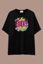 90's Vibe Series Loose Fit T-Shirt |   Unisex 100% Cotton Black & White Printed Custom Design Tee