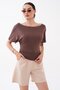 Women's Boat Neck Stone Detailed Blouse