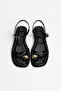 Nordi White Skin Belted Sandals