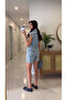 Sores Snow Washed Staple Detailed Sleeveless Shorts Jumpsuit - 6
