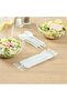 Plastic Cutlery Set, White, Fork Knife and Spoon with White Napkin, Heavy Duty (Pack Of 25) - 5
