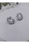 Silver color stone earrings - 2