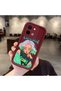 Vivo Y28 Compatible Case Camera Protector Burgundy Silicone Couple Phone Case Girl Pattern
