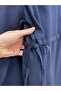Aleyna Yarısı Buttoned Waist-Tightened Tunic-Zn2092 Navy Blue - 4