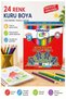 24-Piece Dry Crayon Carton Box 1 Pack Pensan 24 Colors Dry Crayon Full Size Vibrant Colorful Crayon O