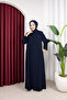 Medina Silk Plain Elif Ferace (Navy Blue) - 8