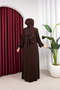 Medina Silk Plain Elif Ferace (Bitter Brown) - 5