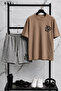 Nazik Ol Printed Cotton Fabric Unisex T-Shirt-Grey Shorts Set