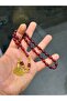 Red White Cut Star and Moon Tassel Powdered Amber Prayer Beads - 2
