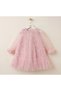 Girl's 3D Rose Detailed Tulle Sleeve Evening Dress – Special Occasion, Birthday, Wedding (Order 1 Size Larger) - 2