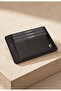 Plain Slim Men's Floater Leather Black Card Holder - 100% Genuine Leather Card Holder - Men's Leather Accessory Gift - 2