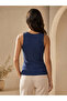 Women's Ribbed Thick Strap Knitted Look Camisole Athlete Blouse - 4