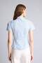 100% Cotton Fitted Hakim Collar Striped Poplin Short Sleeve Blue Shirt I3940Ax26Hs - 5