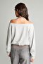 Cotton Boat Neck Printed Long Sleeve Light Gray Melange T-Shirt I2914Ax26Au - 7
