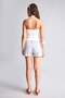 Normal Waist Short Leg Gabardine Striped White Shorts I3678Ax26Hs - 7