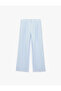 Viscose Fabric Wide Leg Palazzo Trousers with Pockets and Pleated Detail