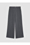 Gray Elastic Waist Modal Blend Women's Trousers - 8
