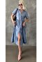 Blue Shirt Collar Long Dress Mg1853 - 3