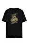 Oversize Printed Unisex 100% Cotton T-Shirt Lifetime Journey Black - 3