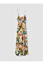 Original Floral Slit Dress with Rope Straps - 5