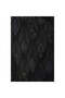 Luxury Jet Black Botanical Jacquard Full Length Abaya - 7