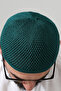 Knitted Flexible Orlon Prayer Cap - Green - (Smz) - 6