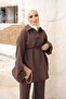 Brown Striped Shirt and Trousers Modal Set - 3