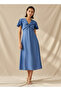 ANGEL SLEEVE TWISTED DRESS