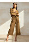 WRAP NATURAL BLEND WIDE LEG PANTS - 3