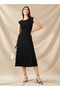 KNIT PLEATED TRICO DRESS