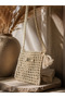 Arza Mini Bag Hand Knitted Glittery Side Hanging Bag