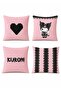 Heart Kuromi Patterned 4-Piece Children's and Baby Pillowcase Set - 3