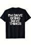 تي شيرت كاجوال بأكمام قصيرة - طباعة جرافيك 'I'm Doing Dave Things' باللون الأسود مع نص أبيض، قصة عادية، قماش مريح وقابل للتمدد، مناسب للغسل في الغسالة - 8