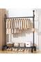 1 Metal Freestanding Clothes Rack Storage Organizer Bedroom Stable Rustproof Shoe Shelf - 2