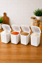 4 Pieces of Flour and Legume Storage Containers 4500 ml |   Multi-Purpose Food Organizer Food Storage Container Set