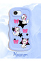 iPhone 17E Compatible Case Camera Protector Blue Silicone Couple Phone Case Character Pattern - 2